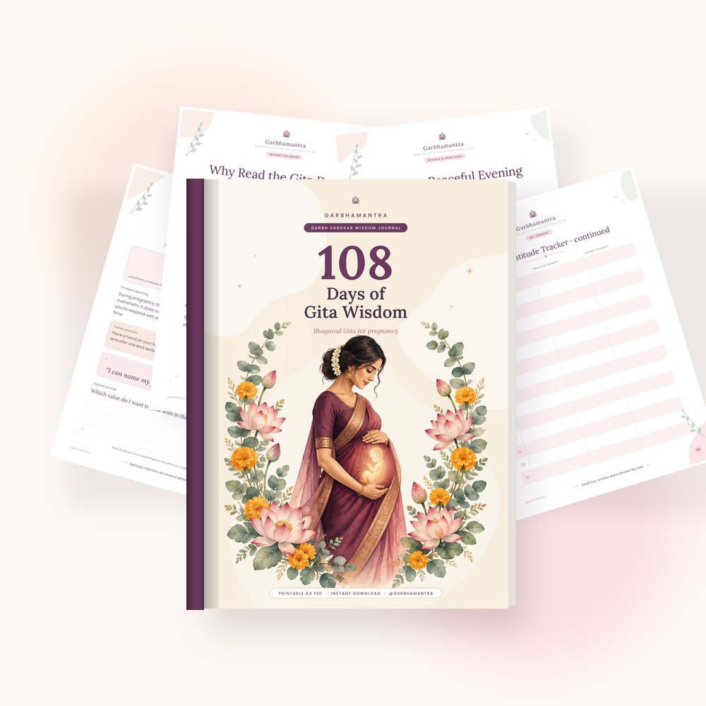 Bhagavad Gita for Pregnancy book with sample pages