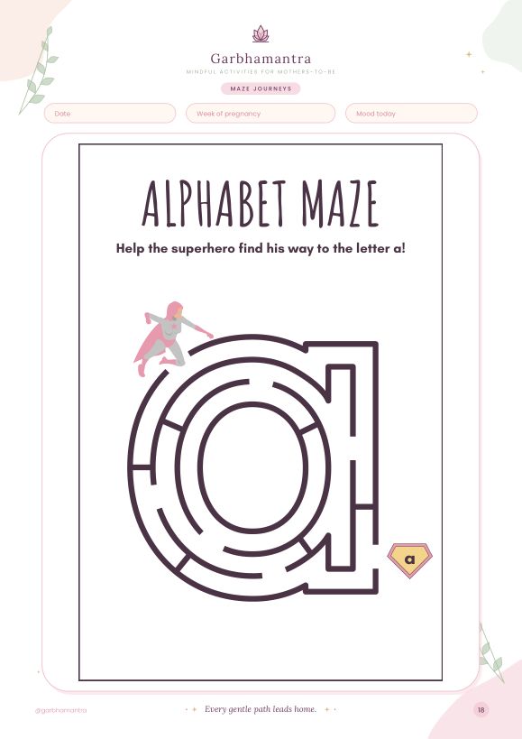 Alphabet letter maze