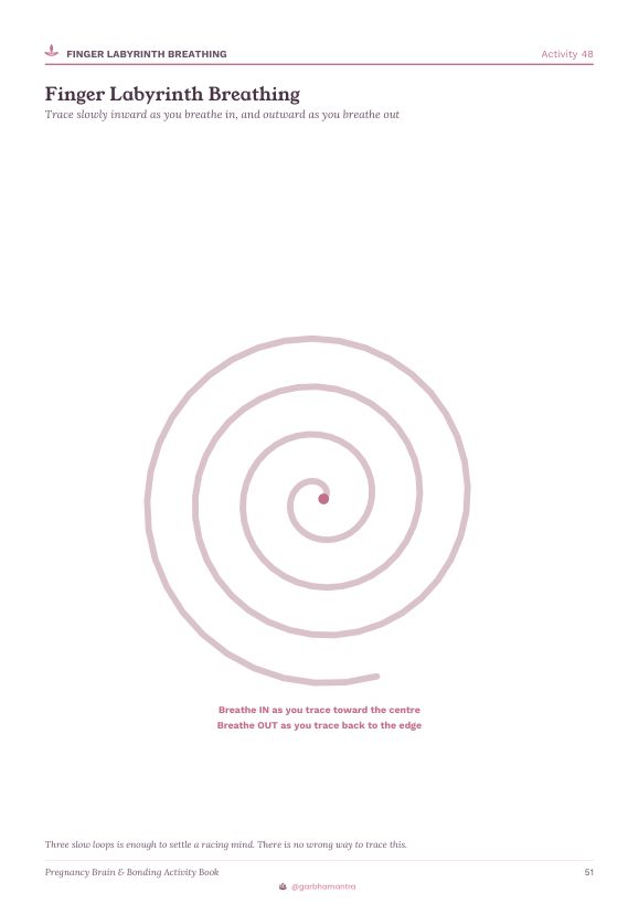 Finger labyrinth breathing spiral