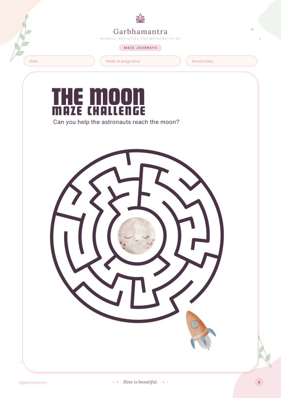 Spring maze puzzle page